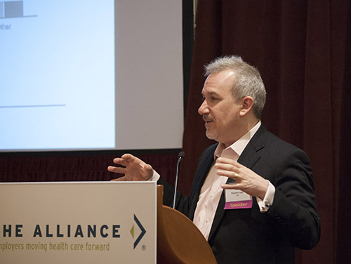 ben isgur speaking at an employer event by The Alliance