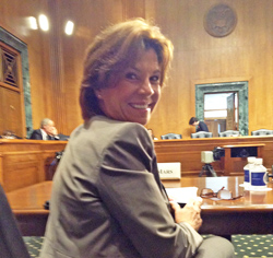 Cheryl DeMars in Senate Hearing Room
