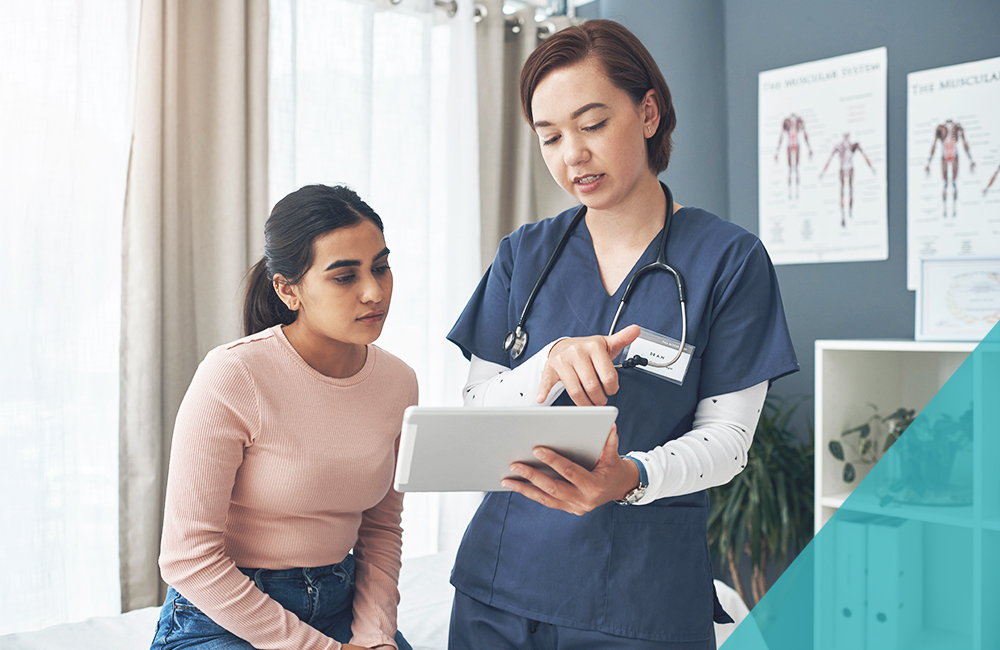 Primary care provider treating patient