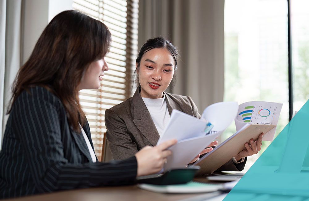 HR representative looking at options