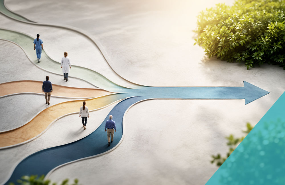 multiple pathways converging into one clear direction